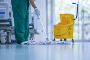 Hard floor cleaning services for the Healthcare Industry.