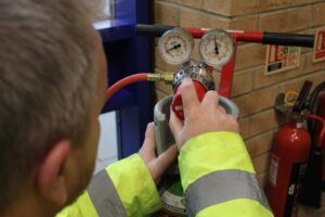 Tracer Gas for leak detection.
