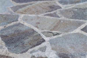 Flagstone flooring.
