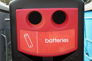 Battery Recycling Bin.