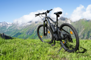E-bike on mountain.