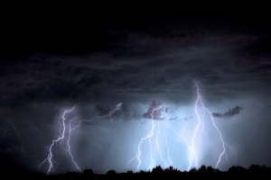 Lightening storm.
