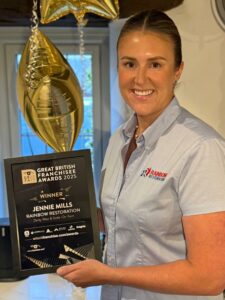 Jennie Mills with her Which Great British Franchisee Award Certificate.